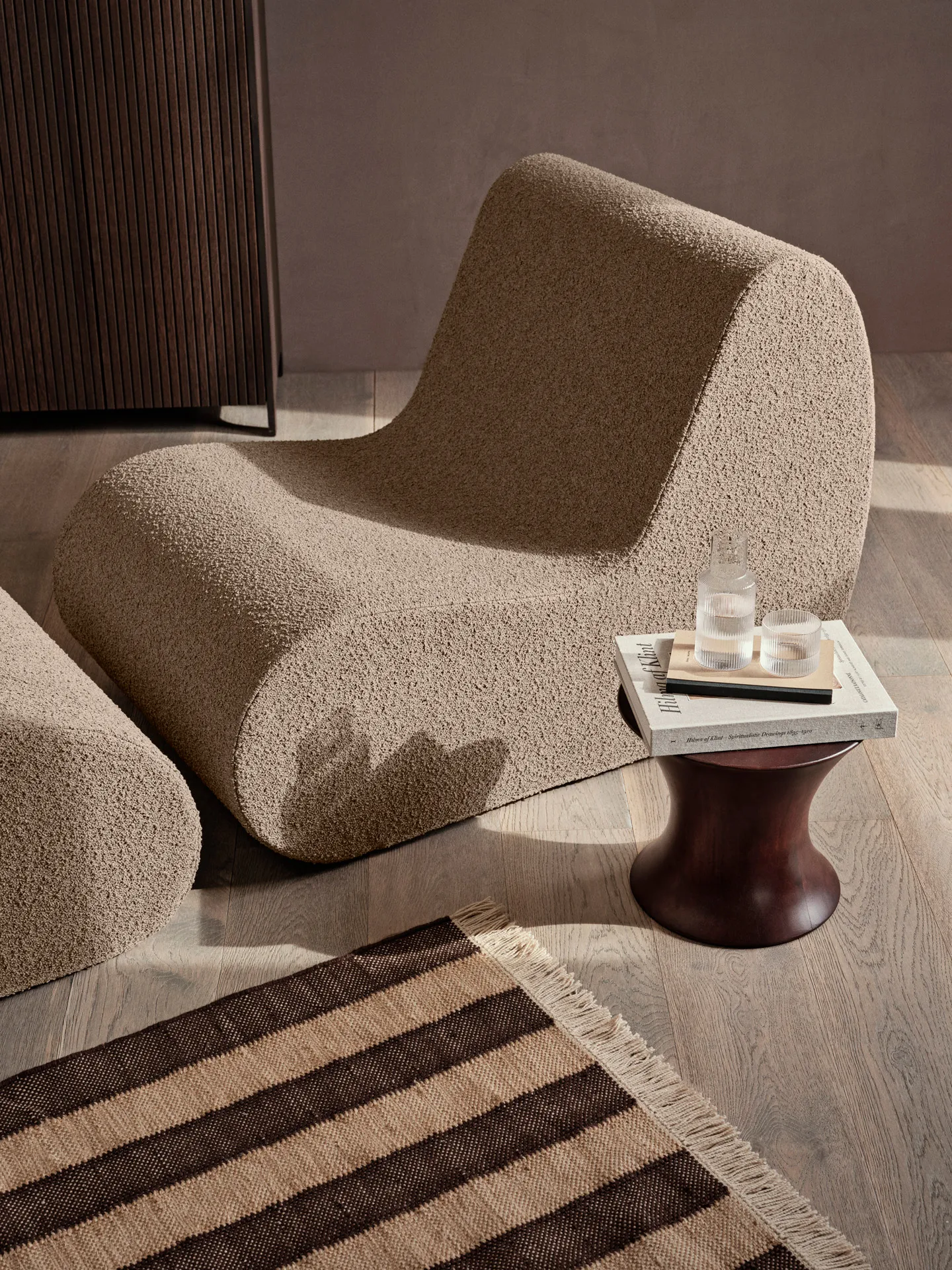 Rouli center module pure bouclé σπονδυλωτός καναπές, Sand Ferm Living