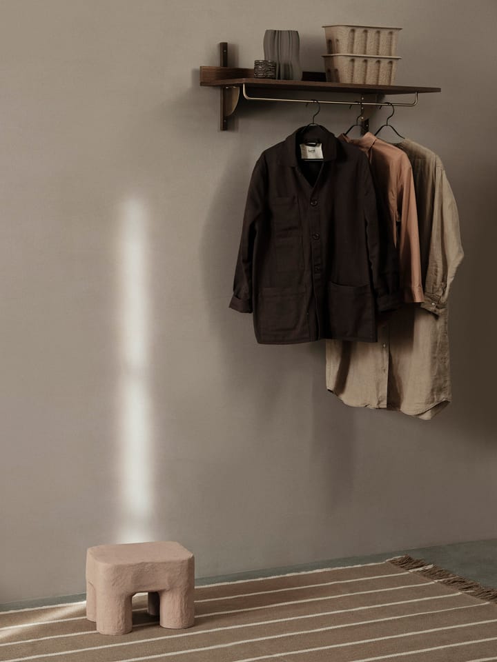 Sector ράφι με ράγα 37x87 cm, Smoked Oak, brass Ferm Living