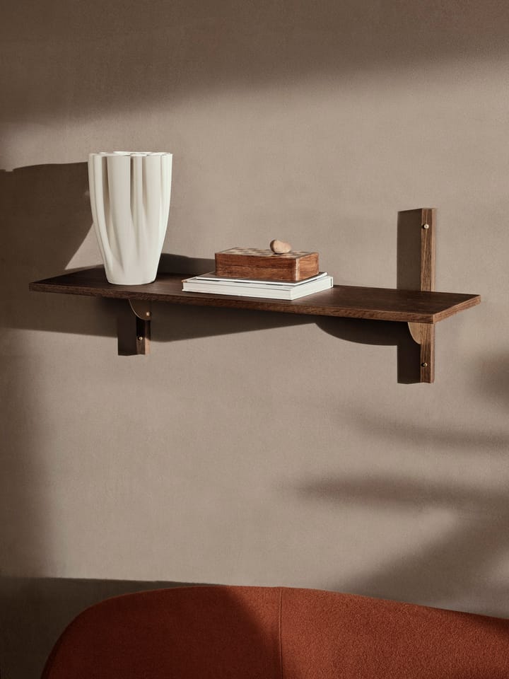 Sector ράφιL/S, Smoked Oak, brass Ferm Living