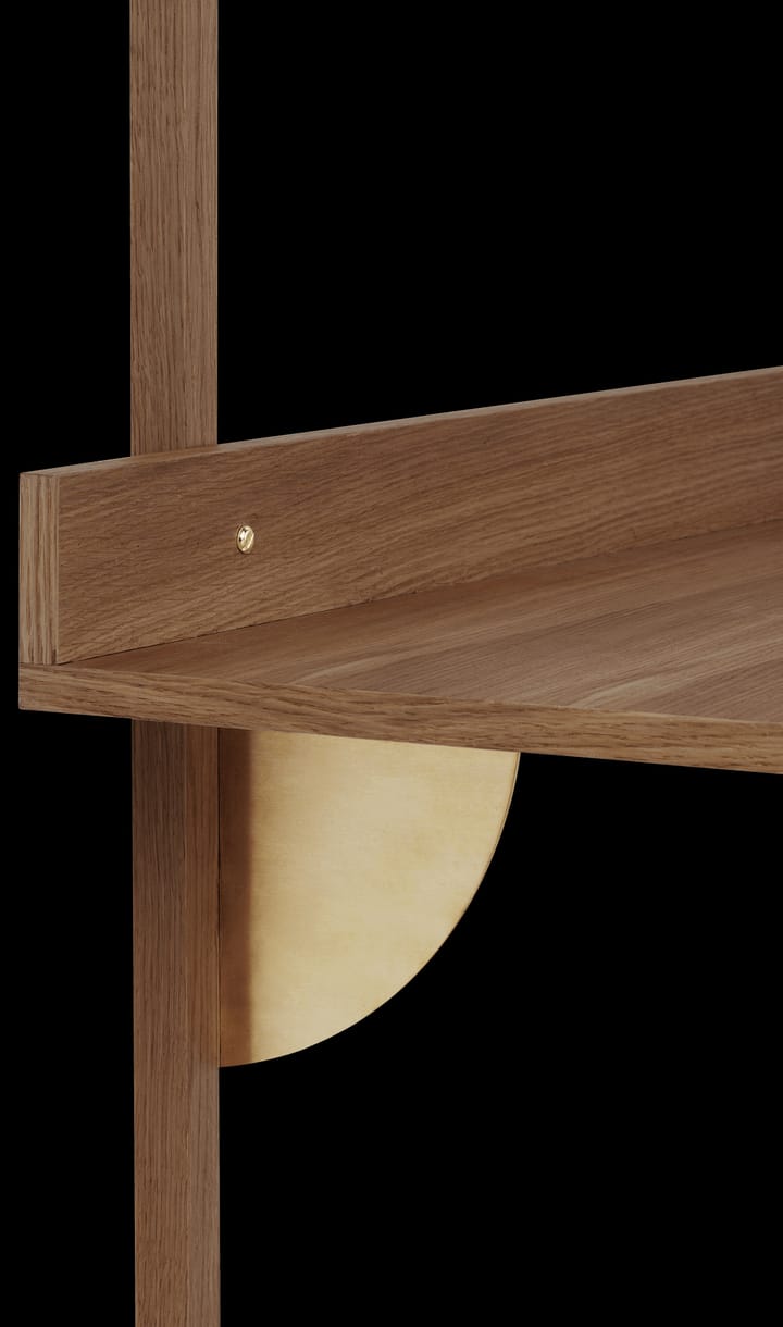 Sector γραφείο, Smoked Oak, brass Ferm Living