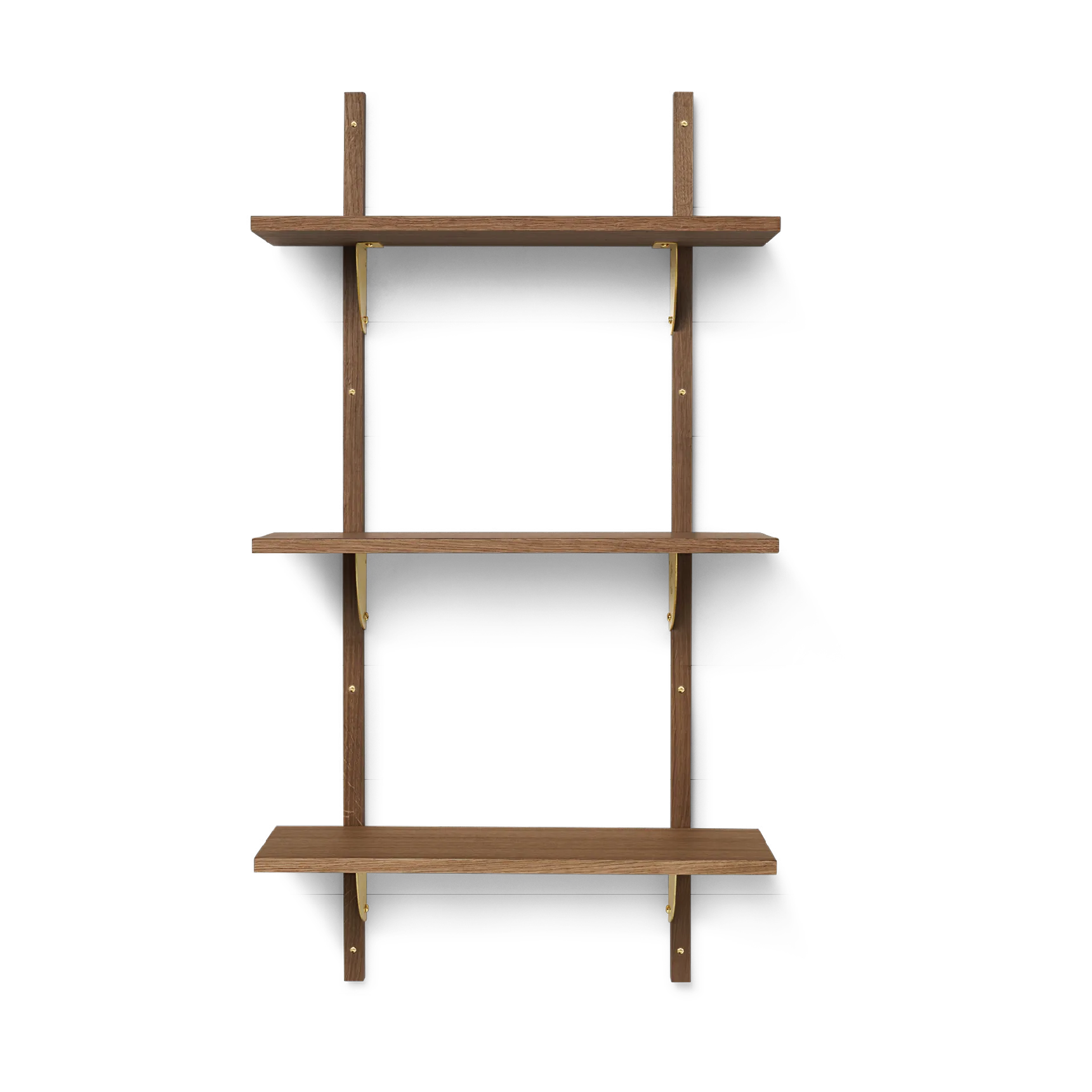Sector ράφι triple narrow, Smoked Oak, brass Ferm Living