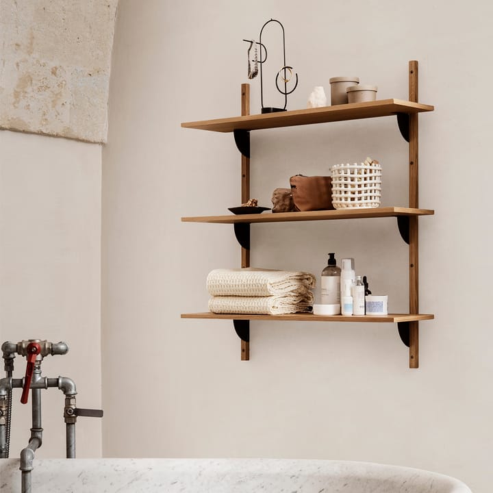 Sector ράφι triple wide, Δρυς-μαύρο Ferm Living