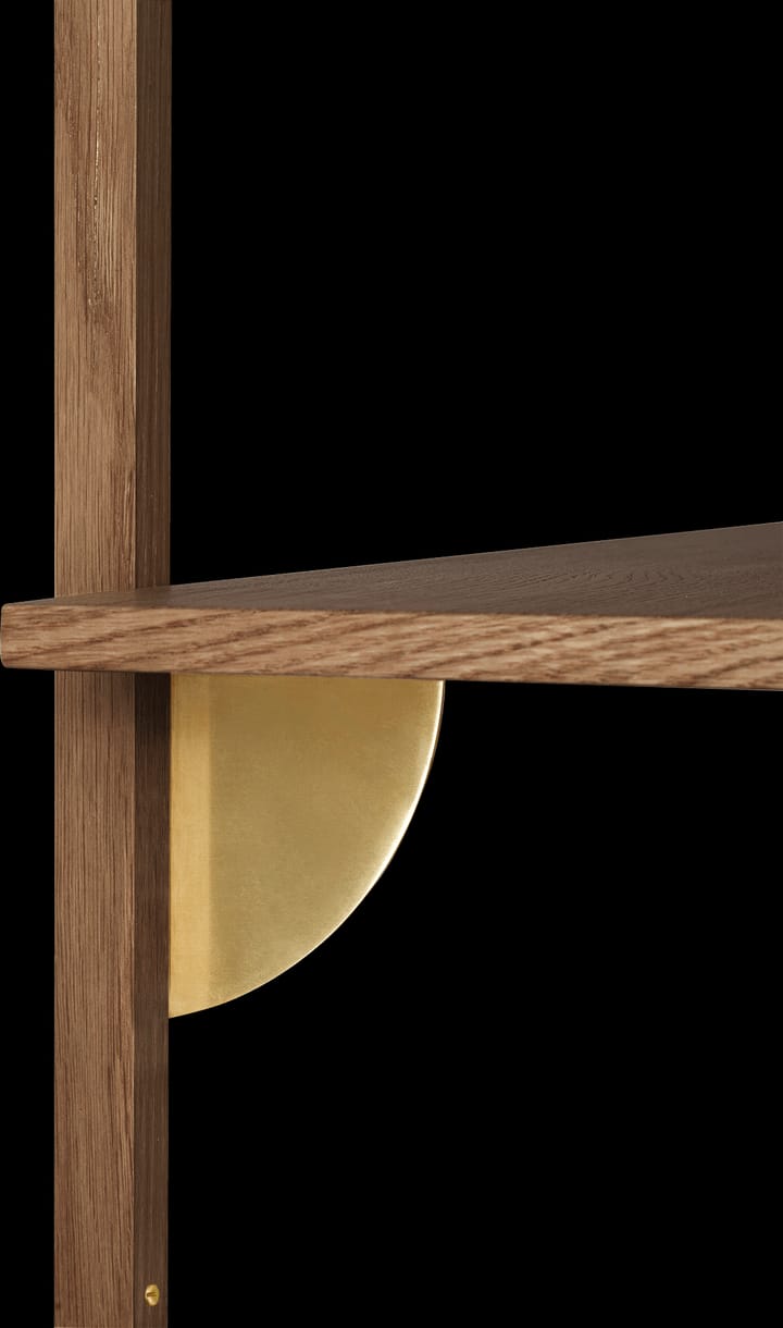 Sector ράφι triple wide, Smoked Oak, brass Ferm Living