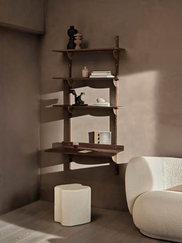 Sector ράφι triple wide - Smoked Oak, brass - Ferm Living