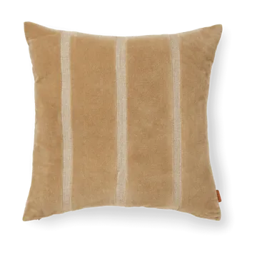 Senti Stripe μαξιλαροθήκη 50x50 cm - Dark sand-linen - Ferm Living
