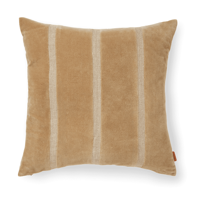 Senti Stripe μαξιλαροθήκη 50x50 cm - Dark sand-linen - Ferm Living