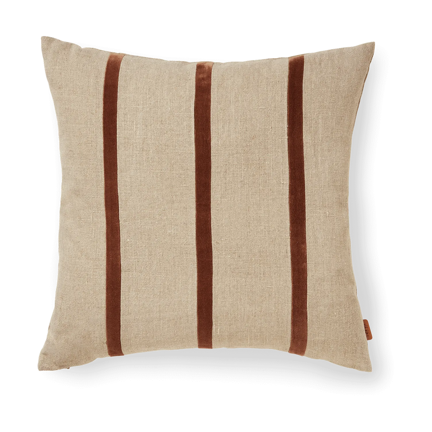 Senti Stripe μαξιλαροθήκη 50x50 cm, Linen-carob brown Ferm Living