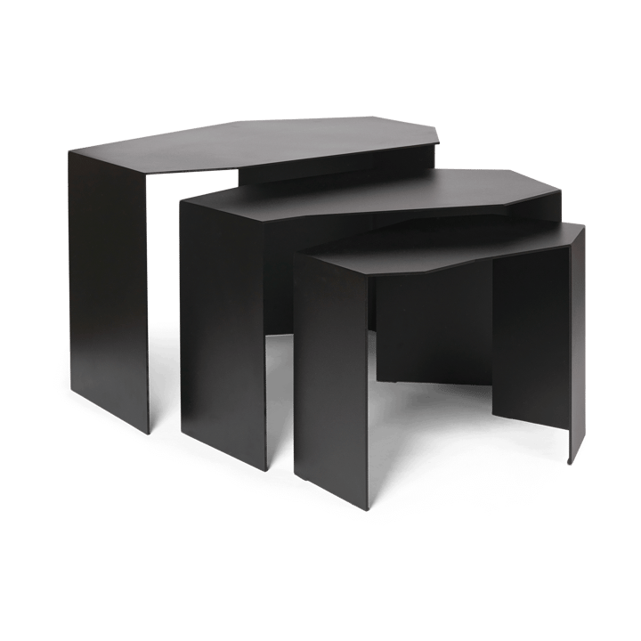 Τραπέζι Shard cluster συσκευασία 3 τεμαχίων - Black - Ferm Living