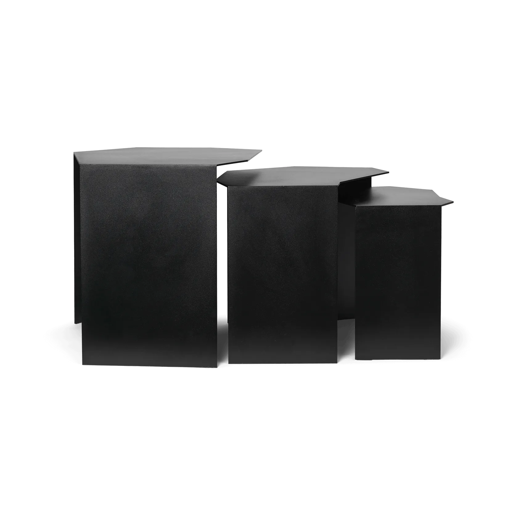 Τραπέζι Shard cluster συσκευασία 3 τεμαχίων, Black Ferm Living