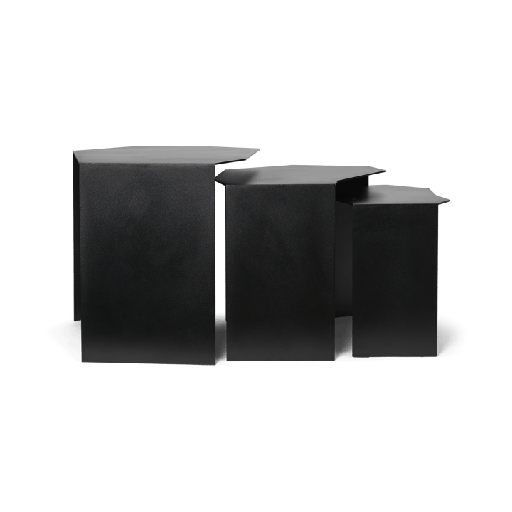 Τραπέζι Shard cluster συσκευασία 3 τεμαχίων, Black Ferm Living