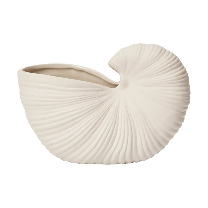 Shell pot γλάστρα, Off-white, 23x11,5x16 εκ. Ferm Living