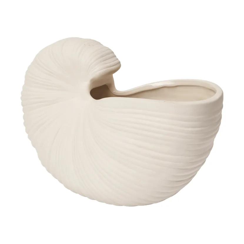 Shell pot γλάστρα, Off-white, 23x11,5x16 εκ. Ferm Living