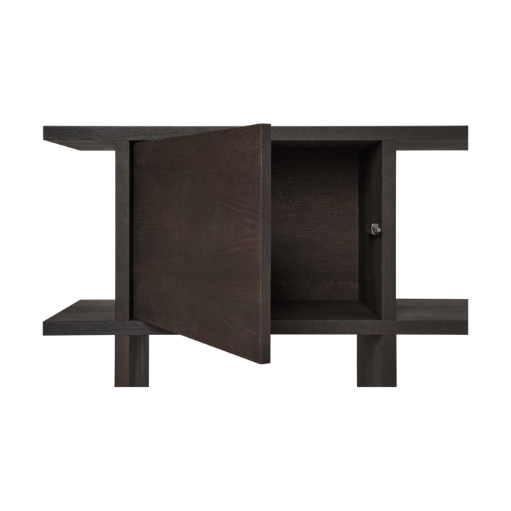 Slope παγκάκι με αποθηκευτικό χώρο 75x38x51 εκ., Dark Stained Ferm Living
