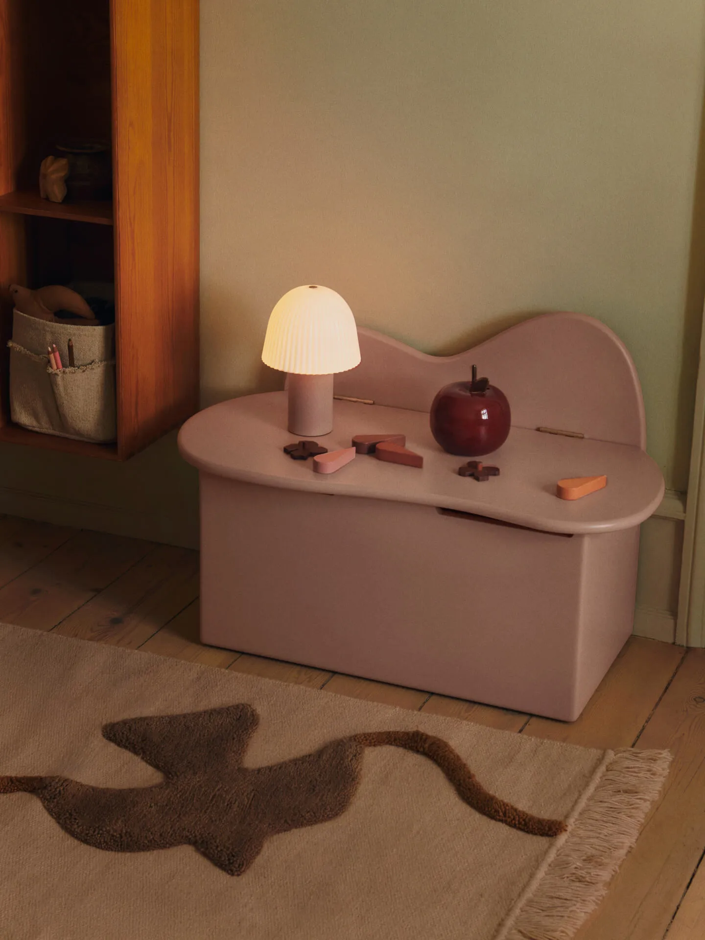 Slope παγκάκι με αποθηκευτικό χώρο 75x38x51 εκ, Rose Ferm Living