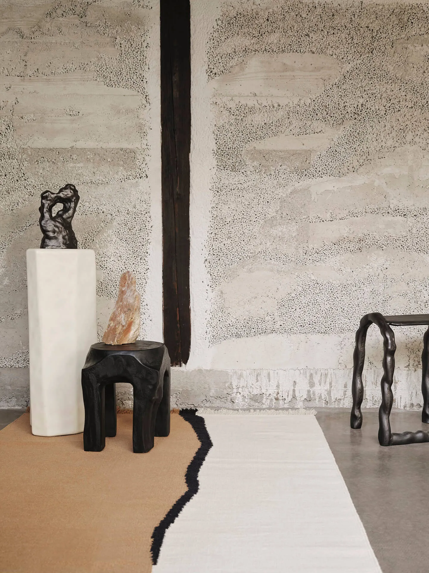 Soil Kelim χαλί, Dark sand-off white, 140x200 cm Ferm Living