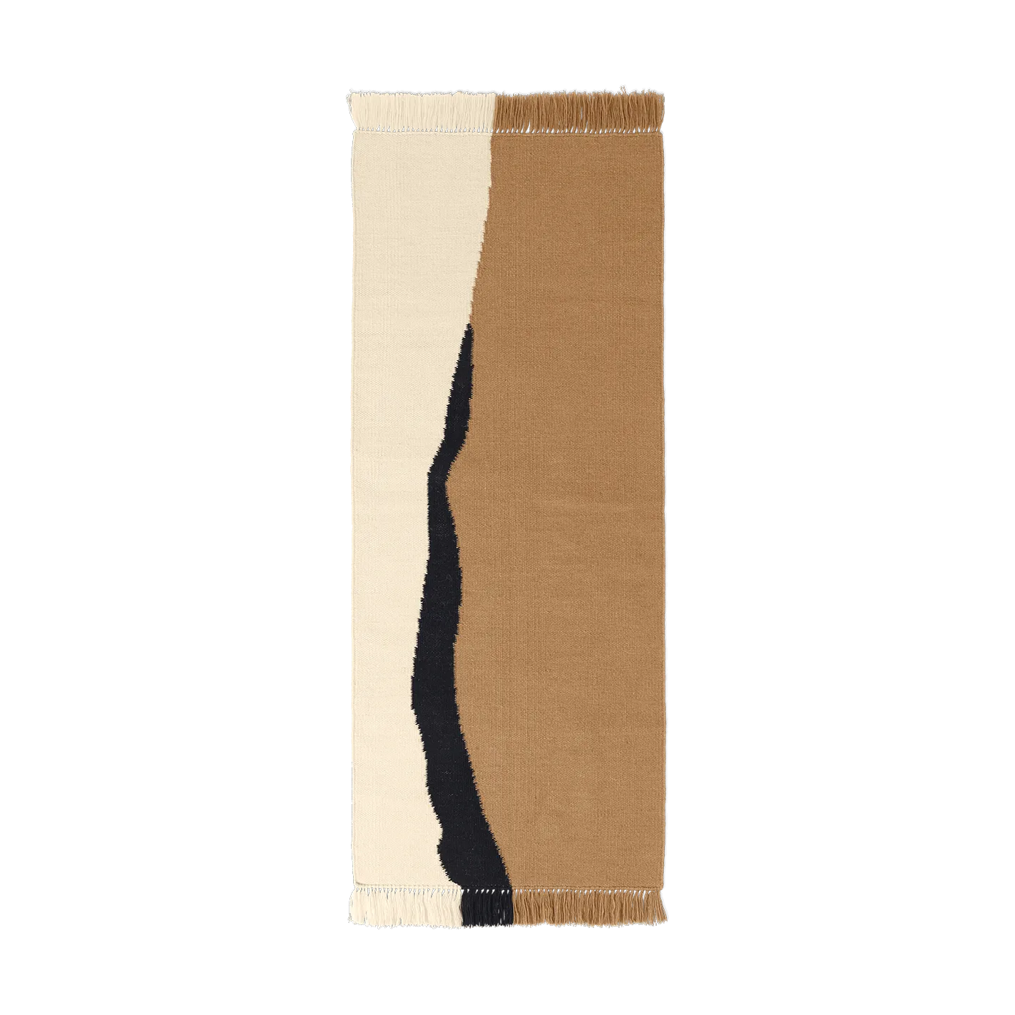 Soil Kelim χαλί διαδρόμου, Dark sand-off white, 70x180 cm Ferm Living