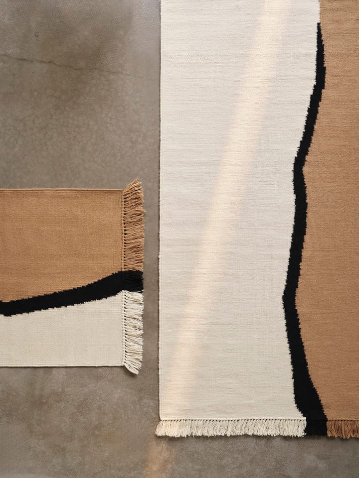 Soil Kelim χαλί διαδρόμου, Dark sand-off white, 70x180 cm Ferm Living