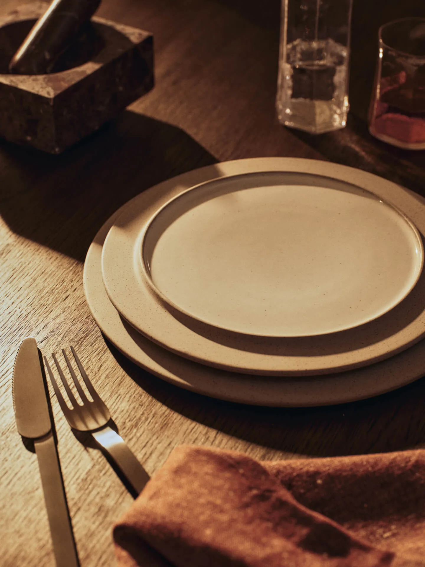 Sonae πιάτο 2-pack, Γκρι-λευκό, Ø25 εκ. Ferm Living