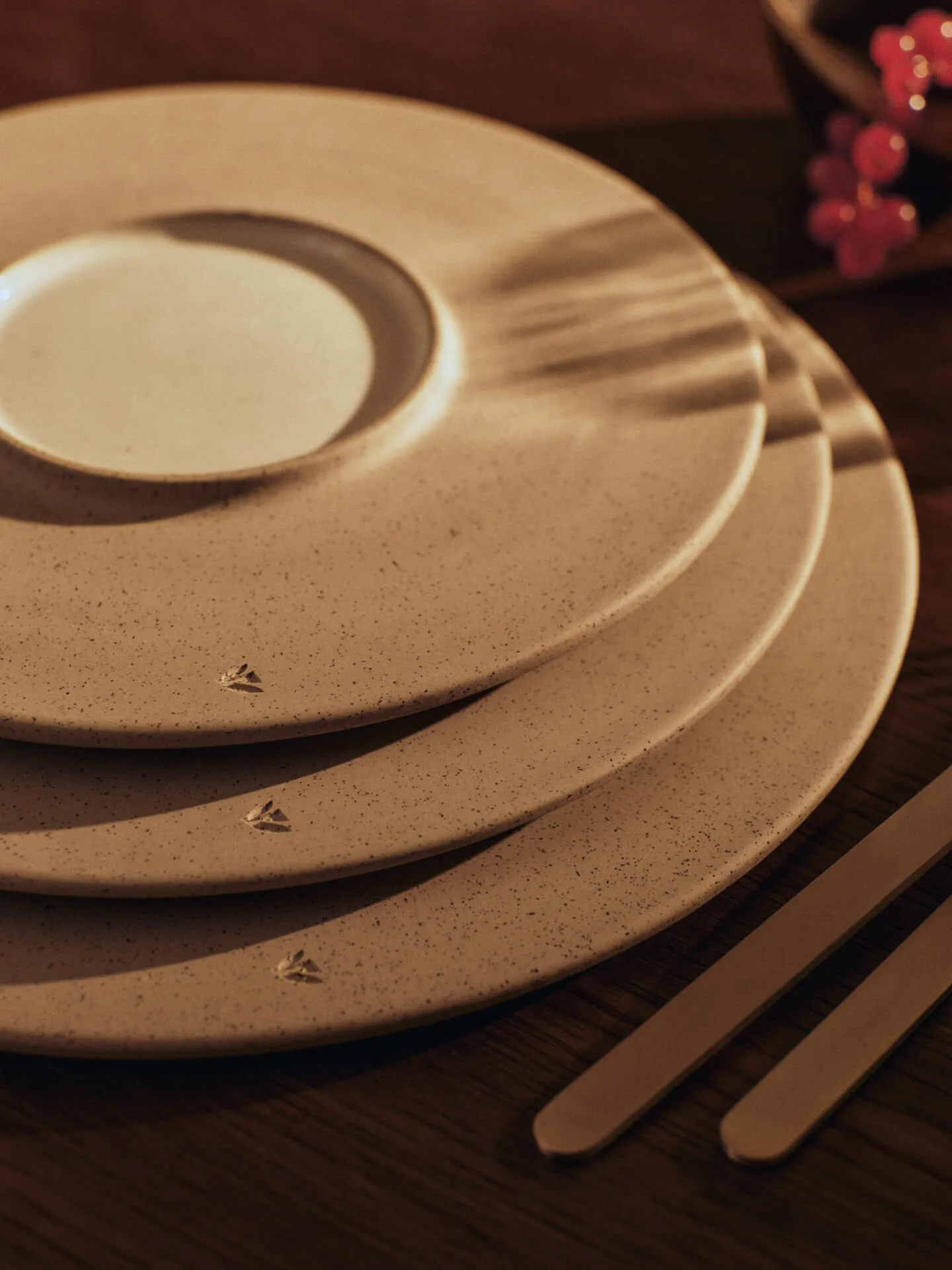 Sonae πιάτο 2-pack, Γκρι-λευκό, Ø28 εκ. Ferm Living