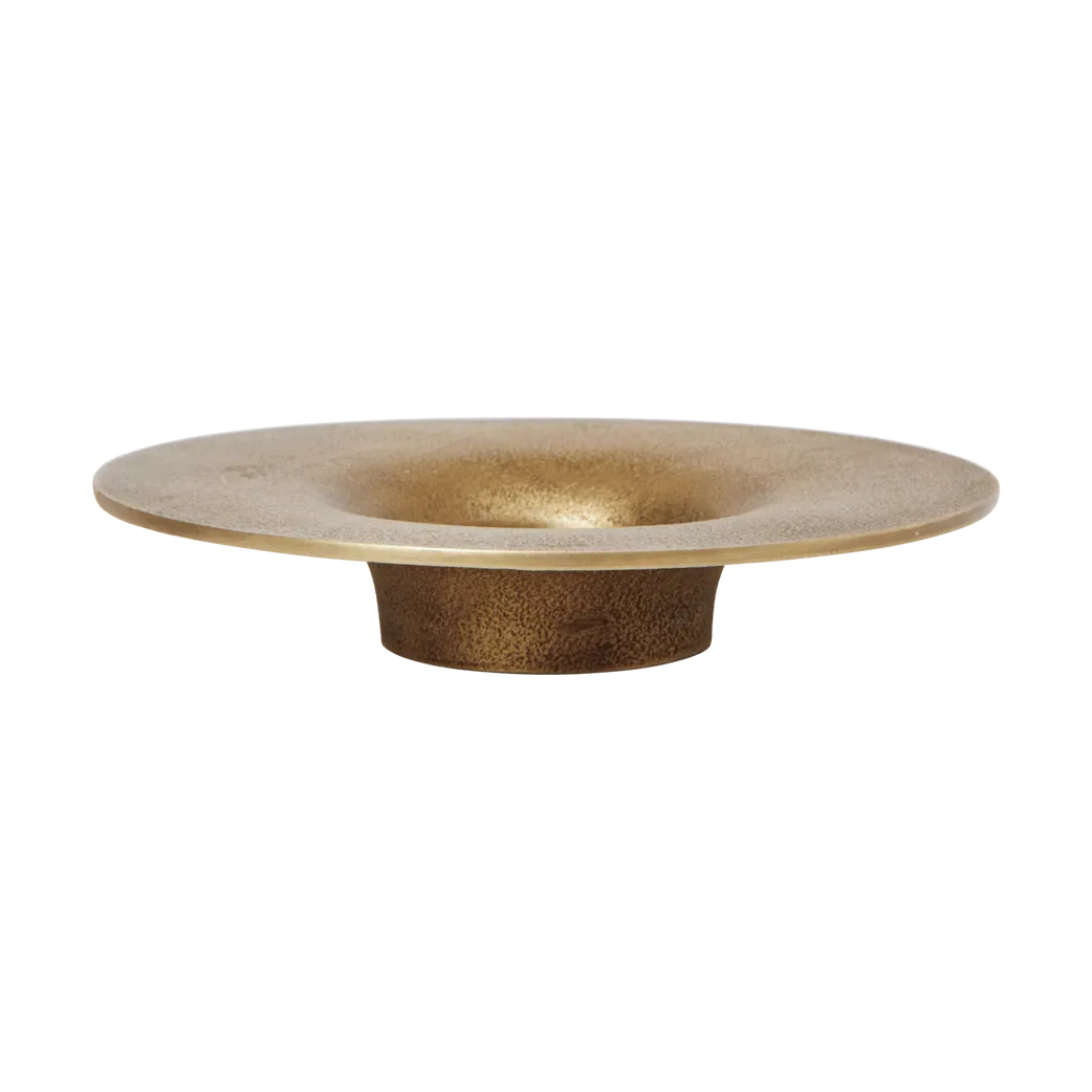 Soothe block κηροπήγιο Ø16 cm, Brass Finish Ferm Living