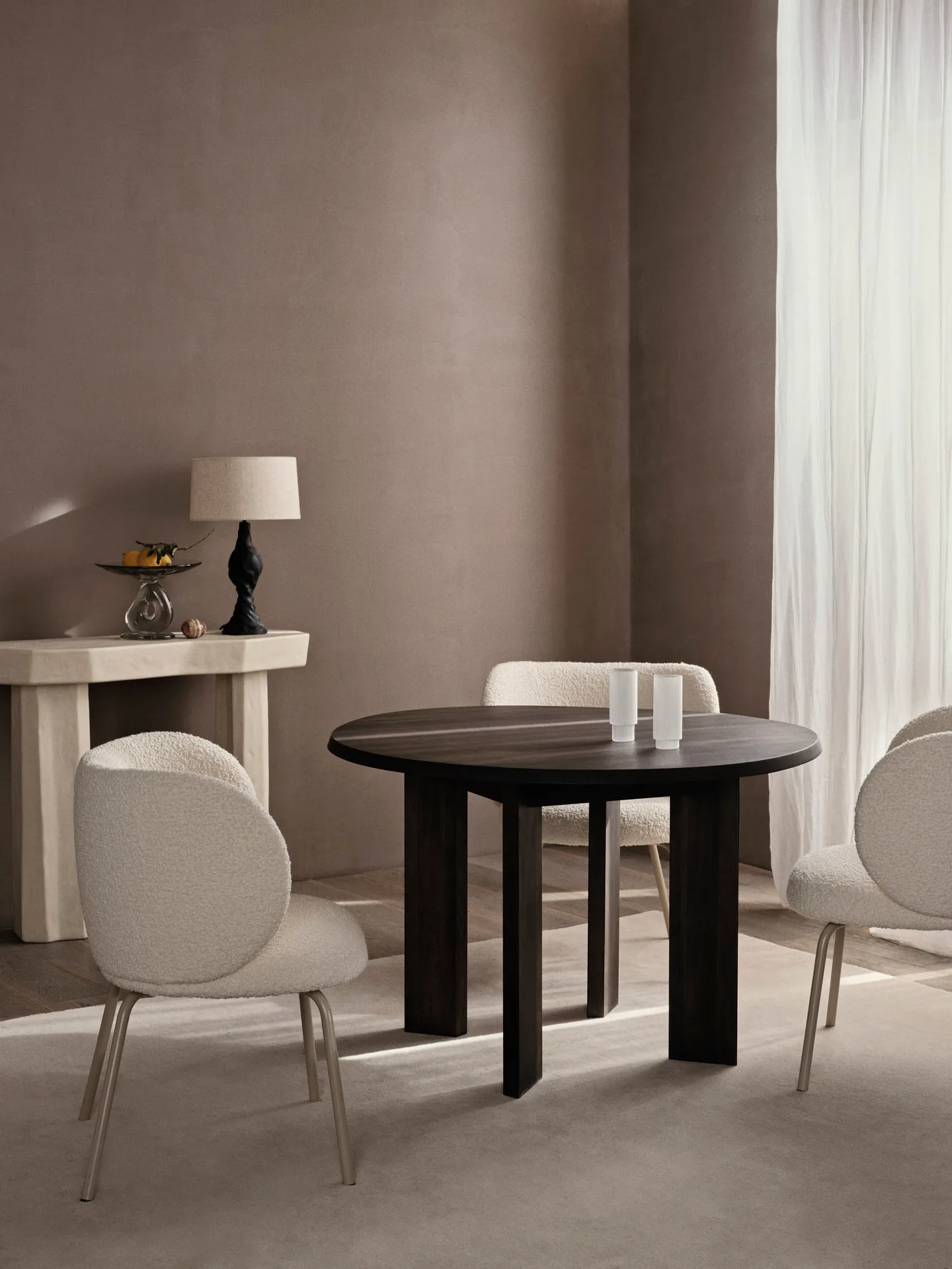 Βοηθητικό τραπέζι Staffa console table 33,4x100,8x85 cm, Ivory Ferm Living
