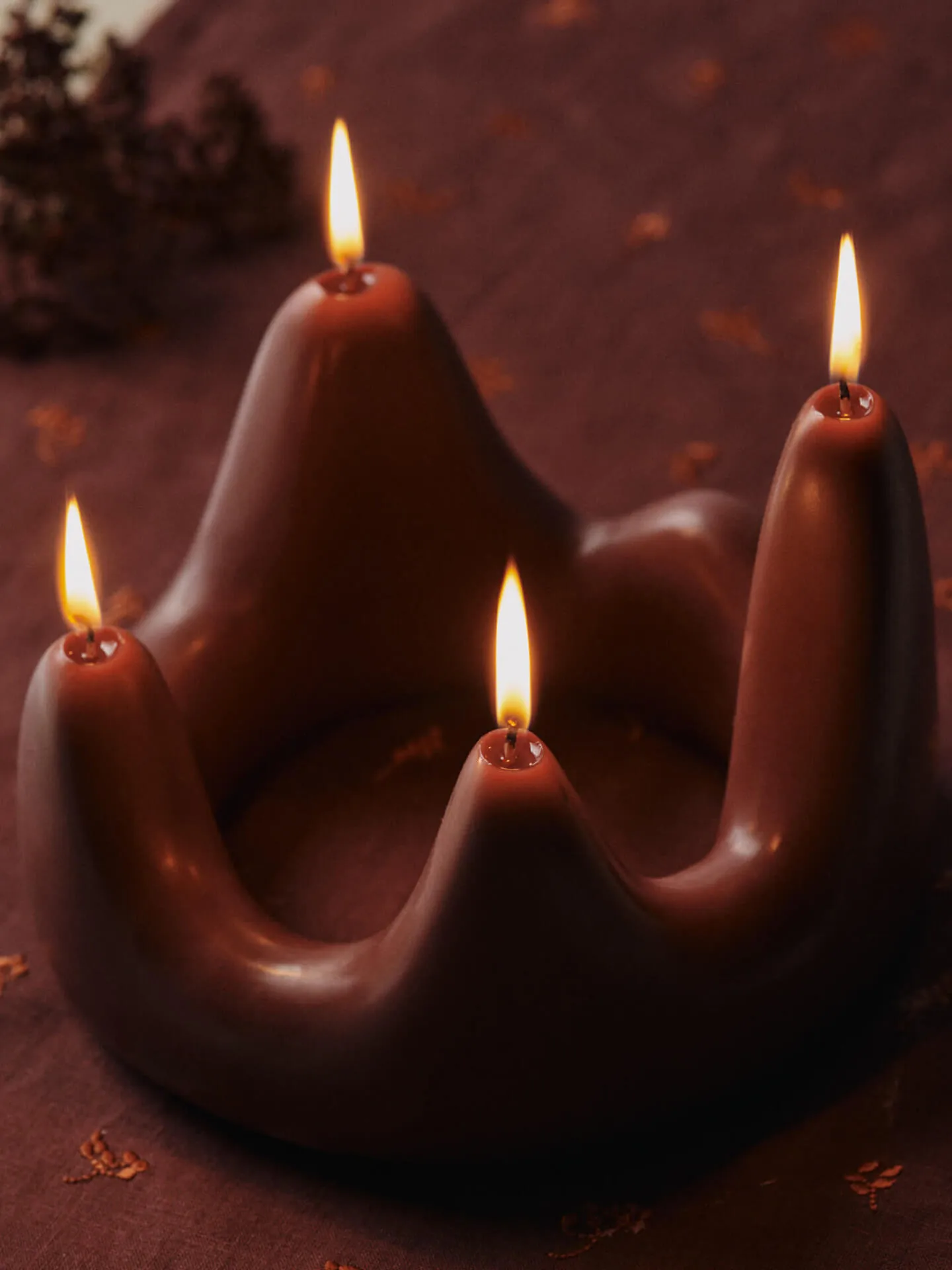 Stala candle ring κηροστάτης-στεφάνι για κερί, Dark grape Ferm Living