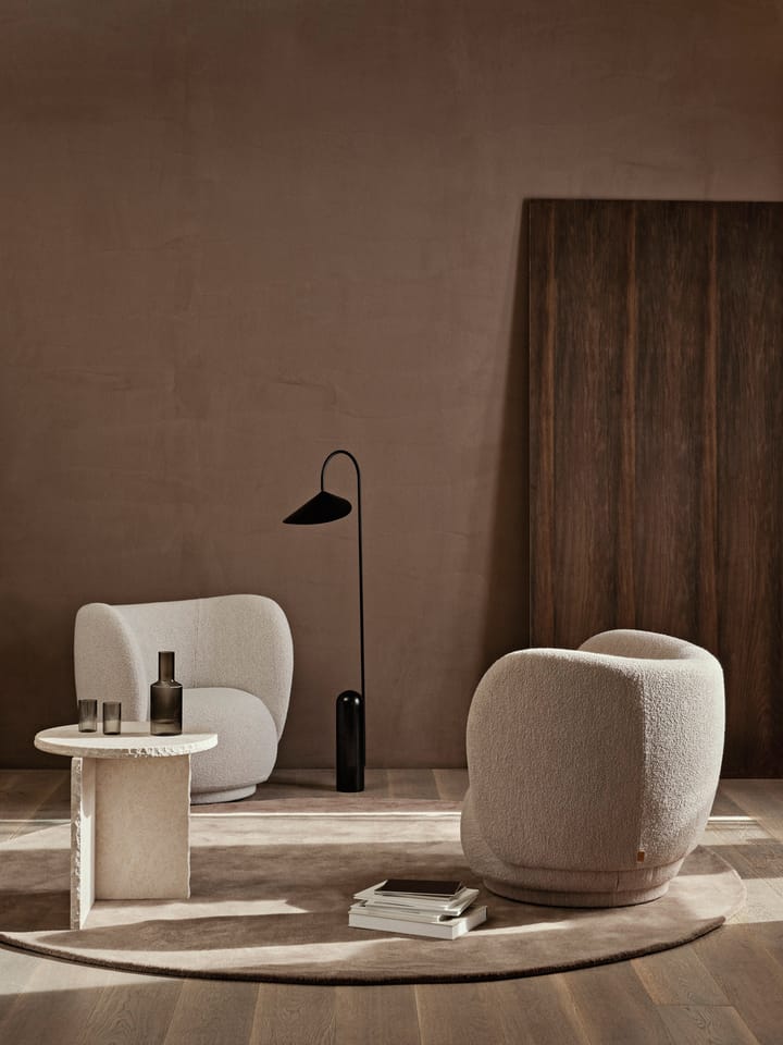 Θυσανωτό χαλί Stille στρογγυλό, Ash Brown Ø240 cm Ferm Living