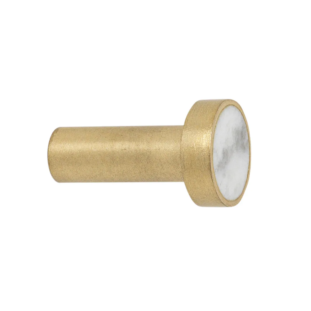 Stone μικρό άγκιστρο, λευκό μάρμαρο-ορείχαλκος Ferm Living