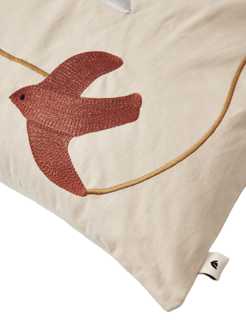 Swif bird κεντημένο μαξιλαροθήκη 40x60 cm - Multi - Ferm Living