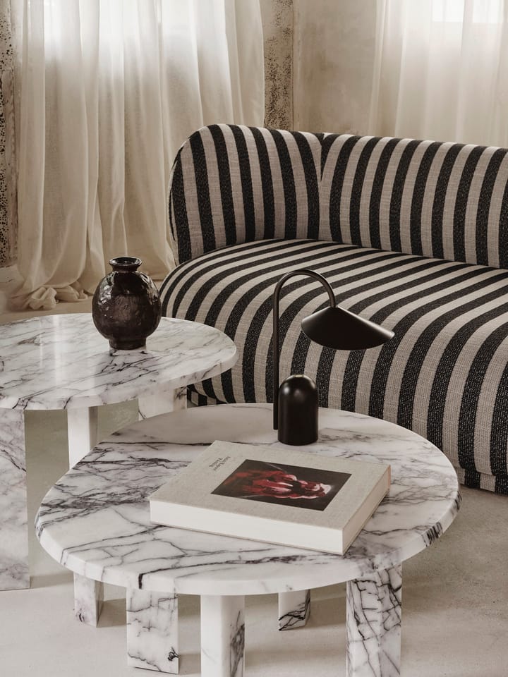 Taula τραπεζάκι σαλονιού Ø67x35 cm, White-charcoal Ferm Living