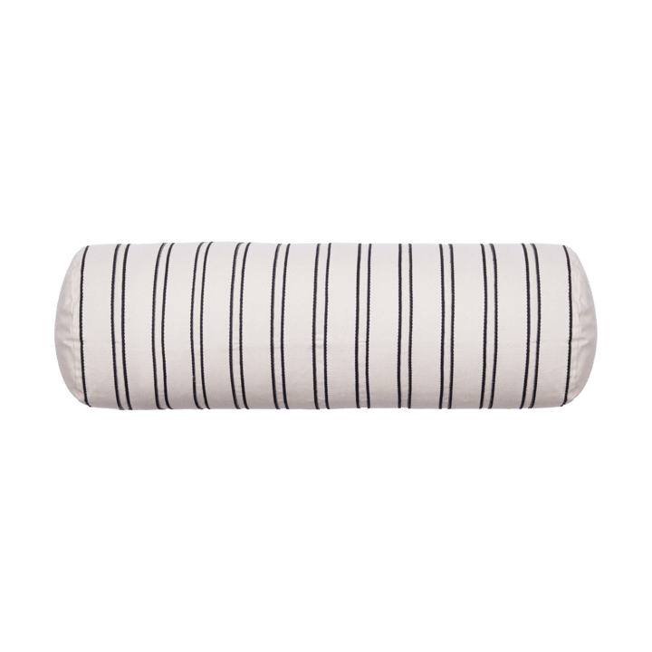 Twill bolster cylinderkudde - Off-white-black - Ferm Living