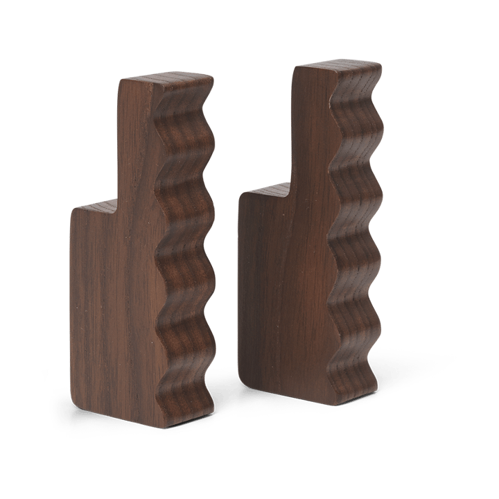 Unda άγκιστρο 2-pack - Σκούρο Καφέ - Ferm Living