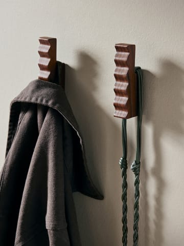 Unda άγκιστρο 2-pack - Σκούρο Καφέ - Ferm Living