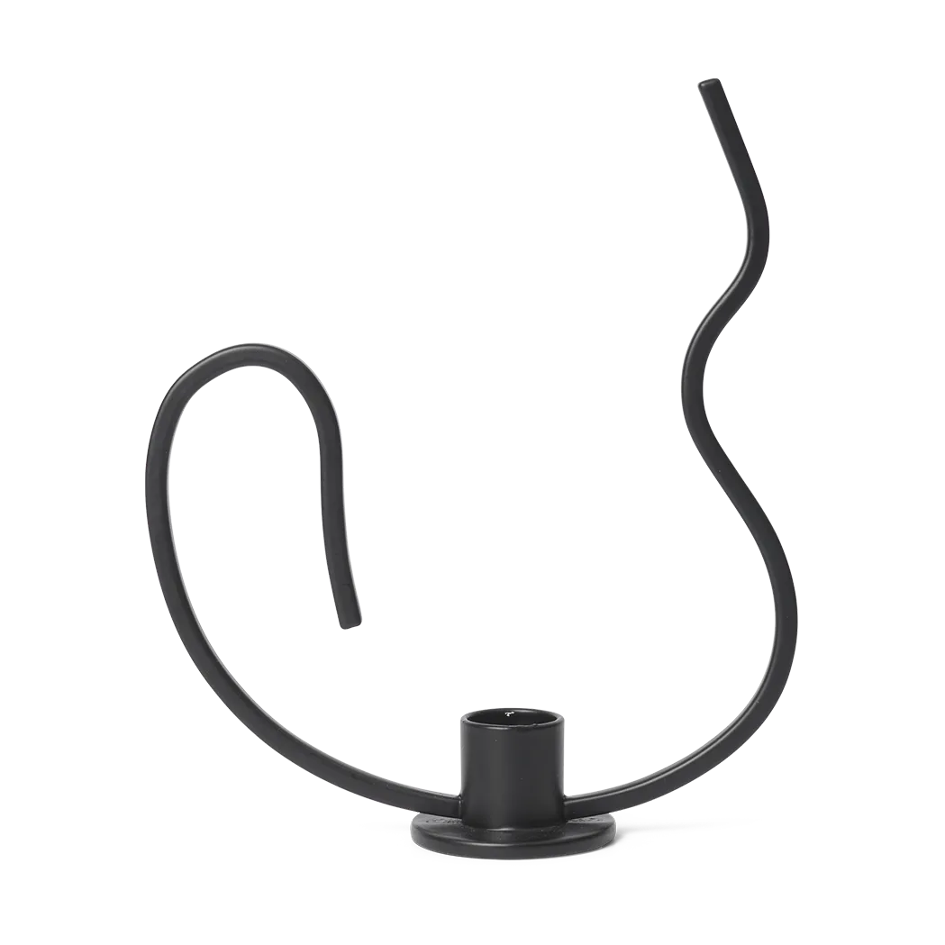 Valse κηροπήγιο low, Μαύρο Ferm Living