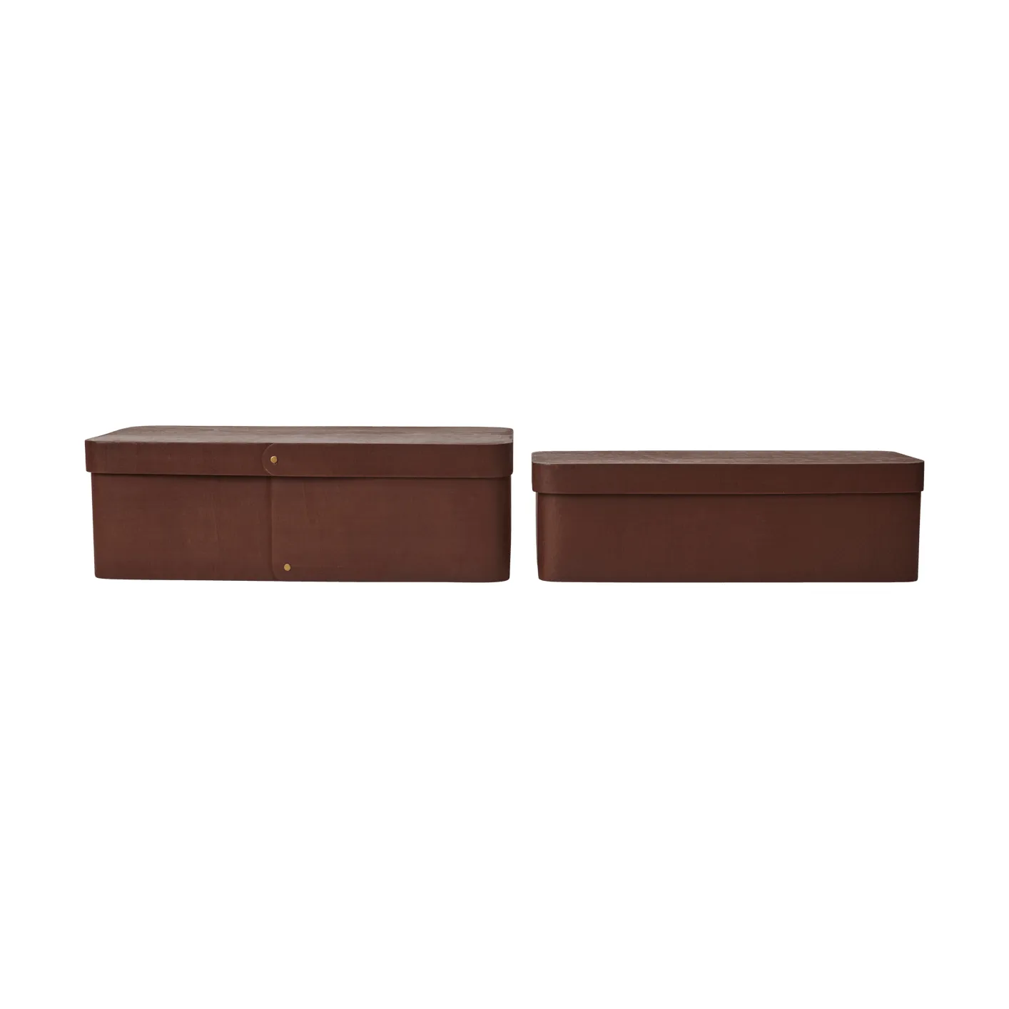 Vekla κουτί αποθήκευσης 2 τεμάχια, Dark pecan, long Ferm Living