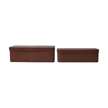 Vekla κουτί αποθήκευσης 2 τεμάχια - Dark pecan, long - Ferm Living