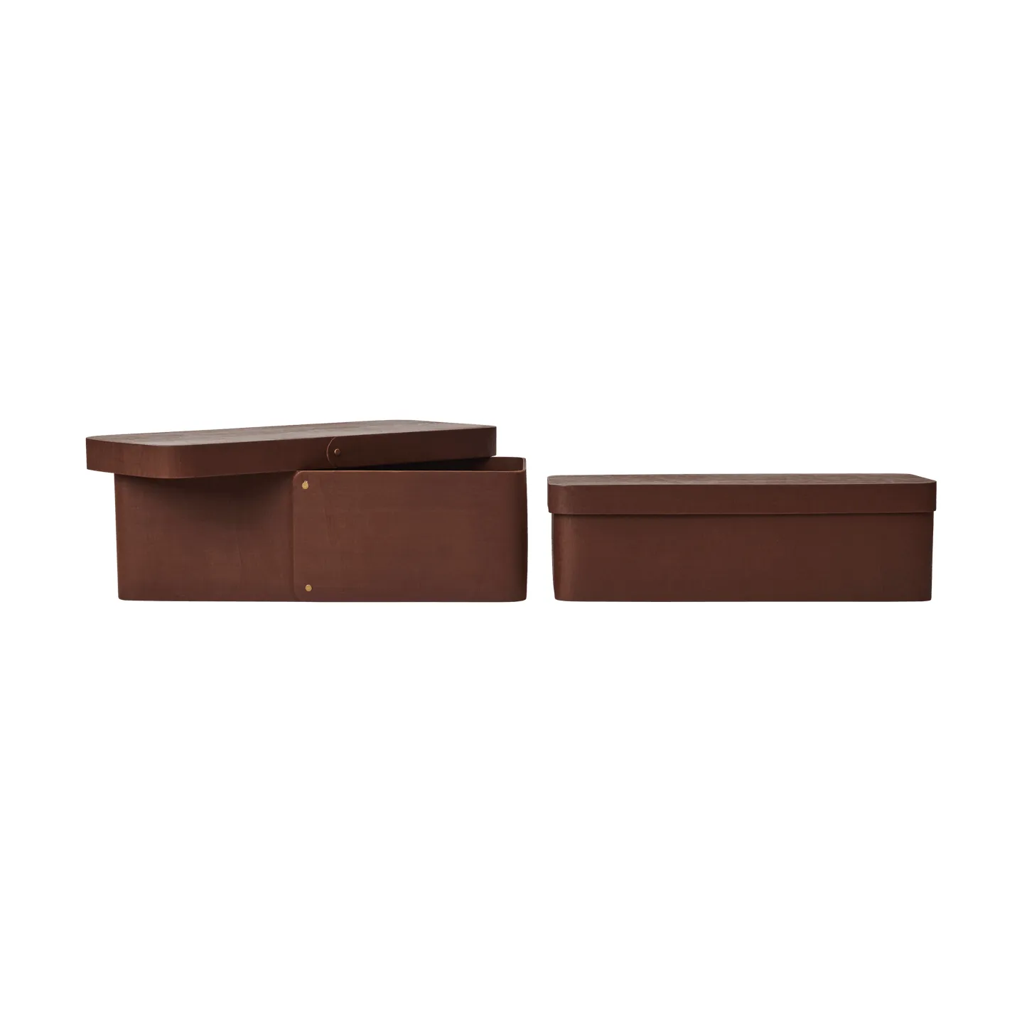 Vekla κουτί αποθήκευσης 2 τεμάχια, Dark pecan, long Ferm Living