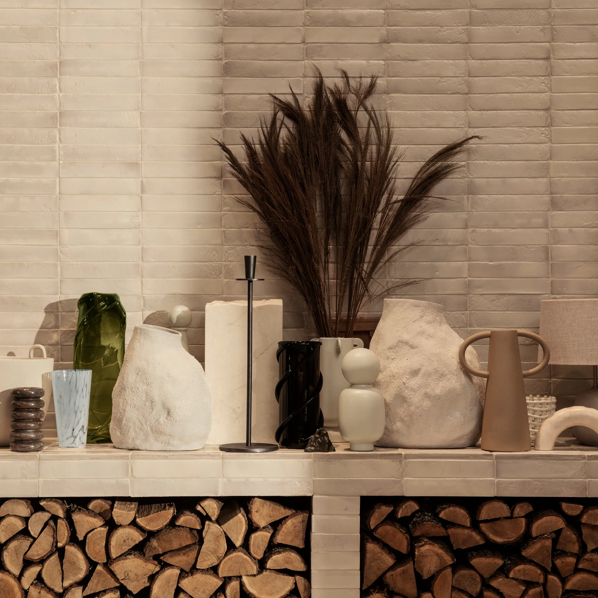 Vulca βάζο υπόλευκο, μεσαίο, 36 cm Ferm Living