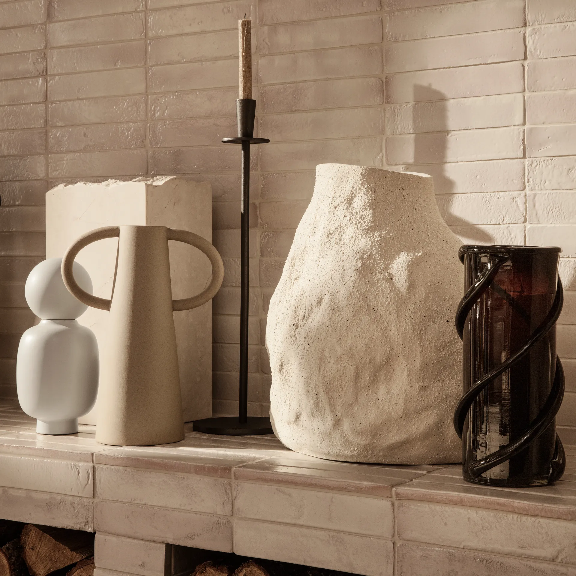 Vulca βάζο υπόλευκο, μεγάλο 45 cm Ferm Living