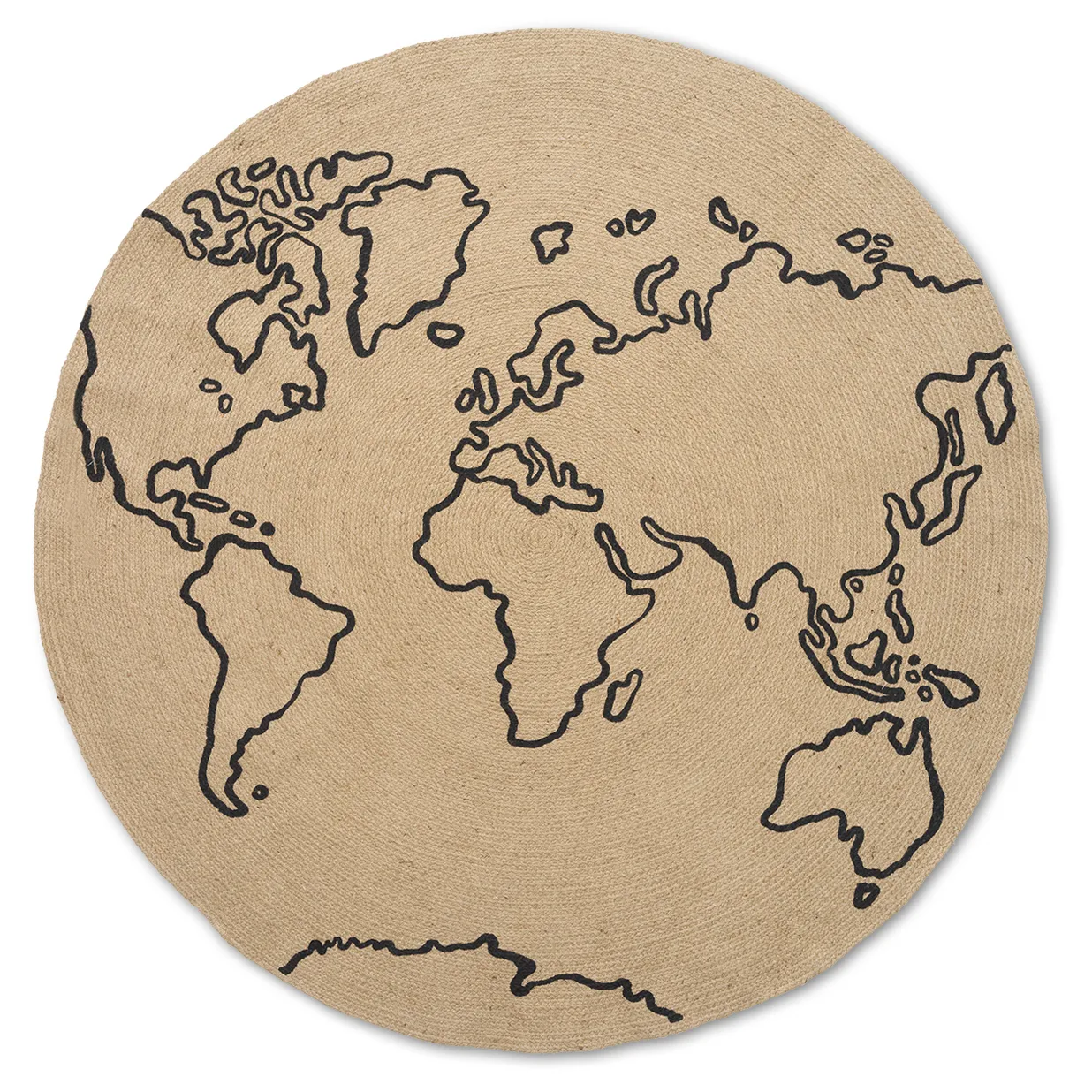 World jute χαλί μεγάλο Ø130 cm, μπεζ Ferm Living