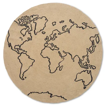 World jute χαλί μεγάλο Ø130 cm - μπεζ - Ferm Living