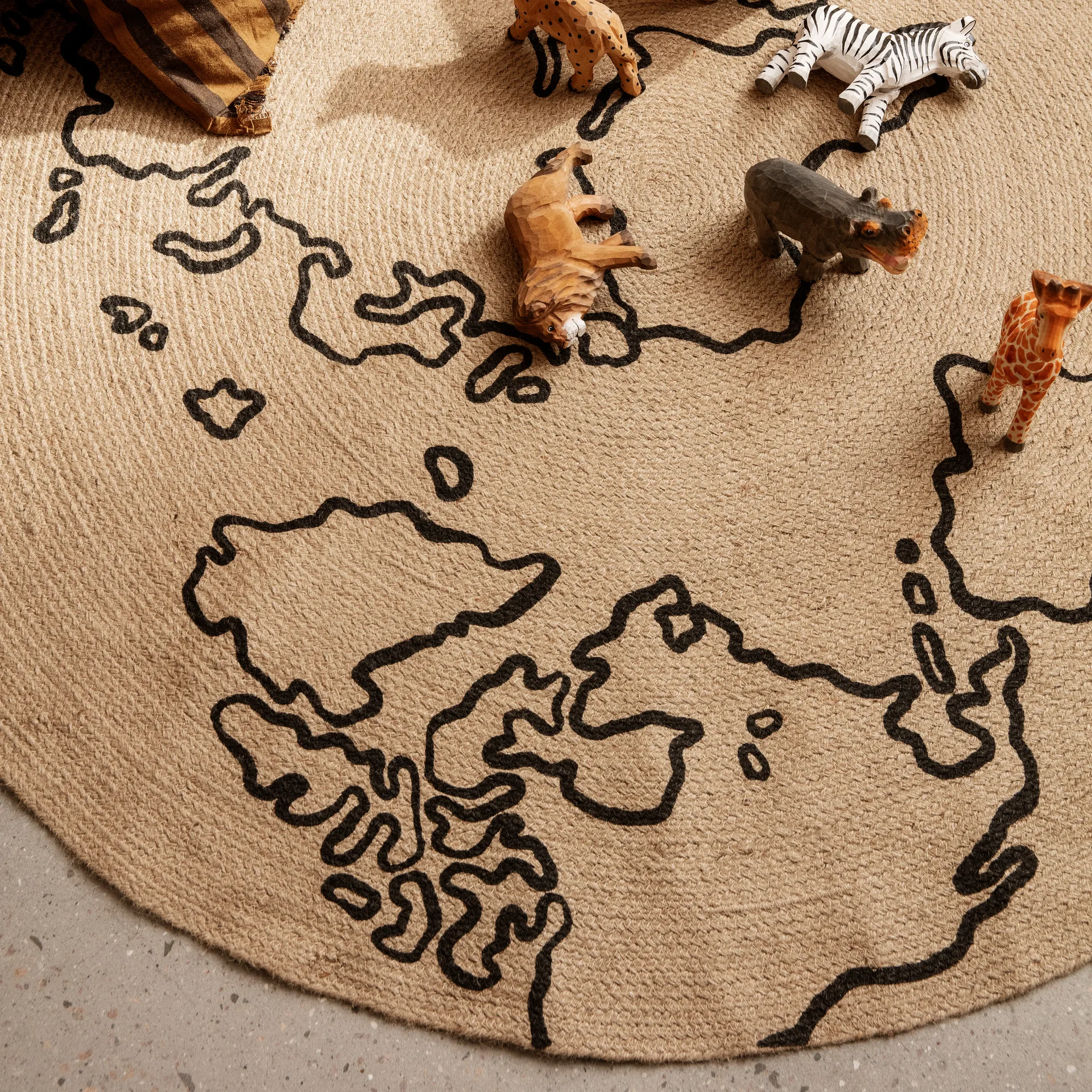 World jute χαλί μεγάλο Ø130 cm, μπεζ Ferm Living