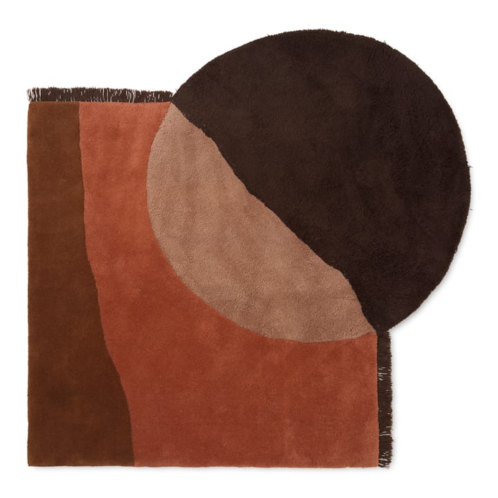 Wowe χαλί 140x180 cm - Κόκκινο-καφέ - Ferm Living
