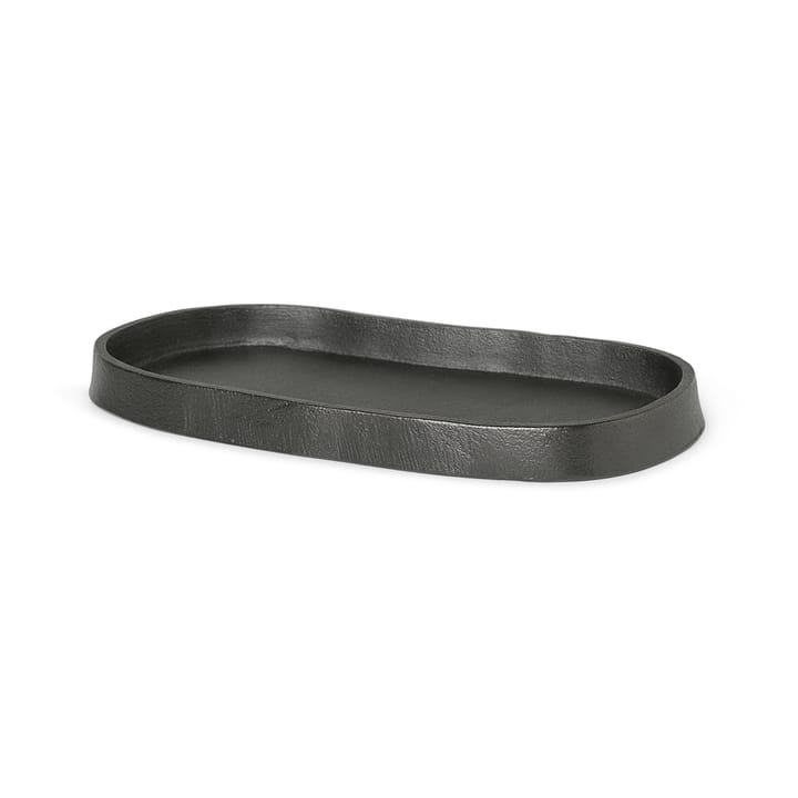 Yama οβάλ δίσκος 9,5x19 cm - Μαυρισμένο αλουμίνιο - Ferm Living