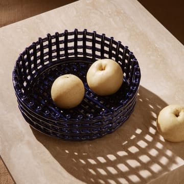 Πλεκτό κεραμικό μπολ - μπλε - Ferm Living