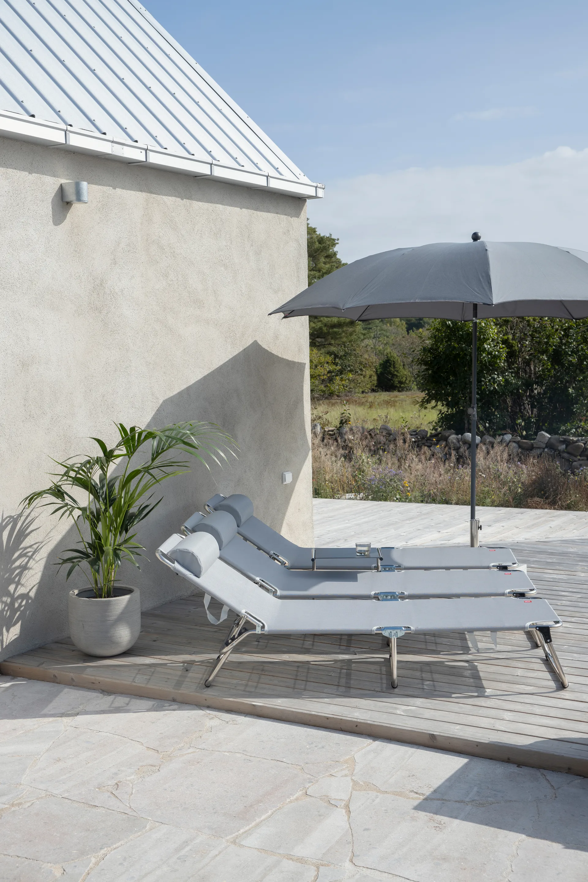 Μαξιλάρι αυχένα Amigo XXL, Textaline grey Fiam