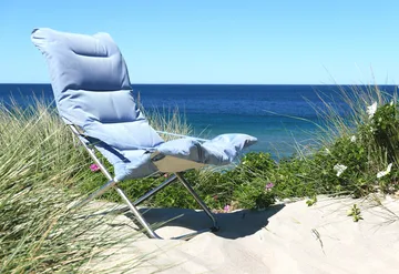 Fiesta Soft ξαπλώστρα - Light blue-beige supertex - Fiam