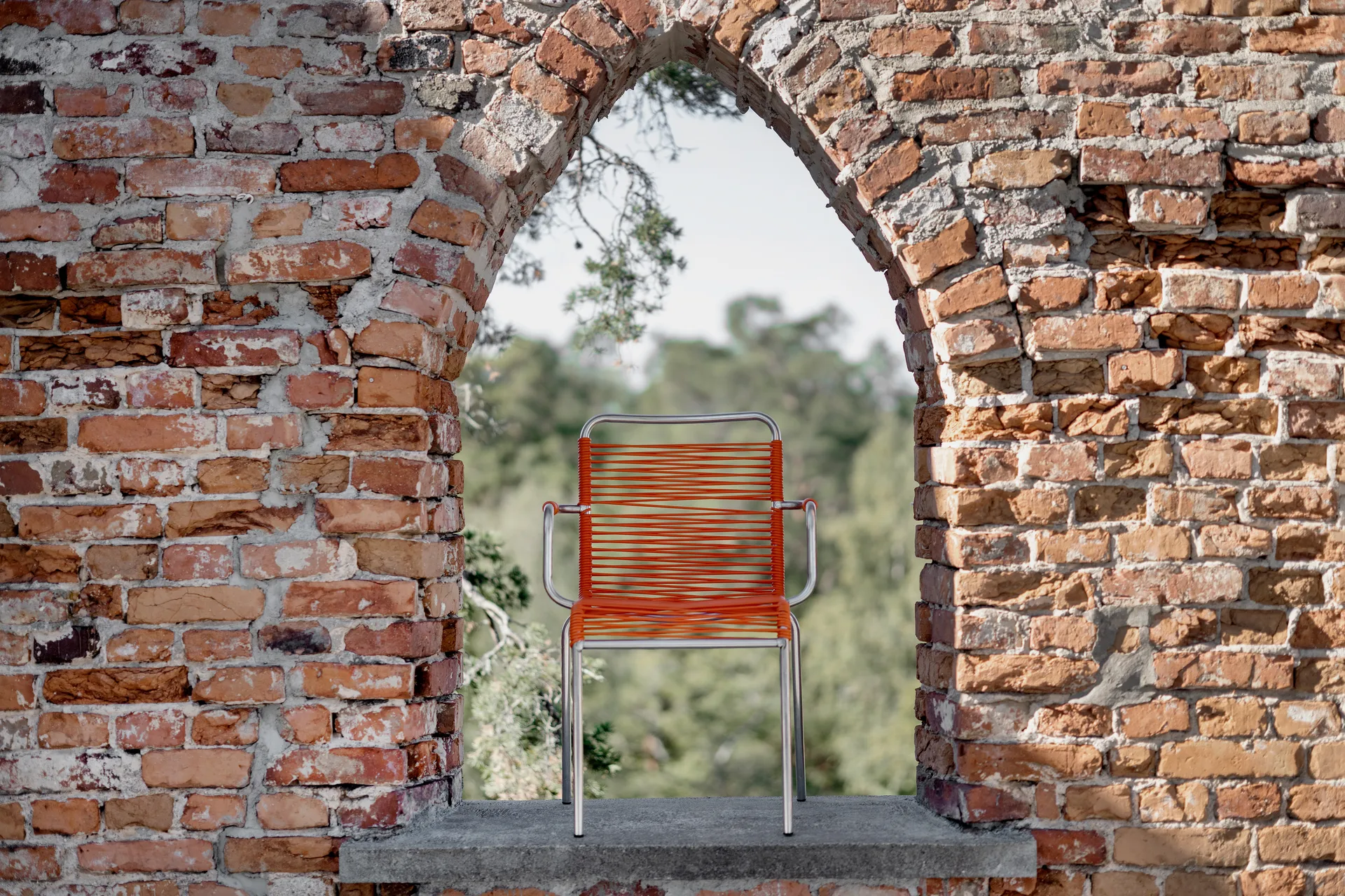 Καρέκλα από αλουμίνιο Mya, Orange Fiam