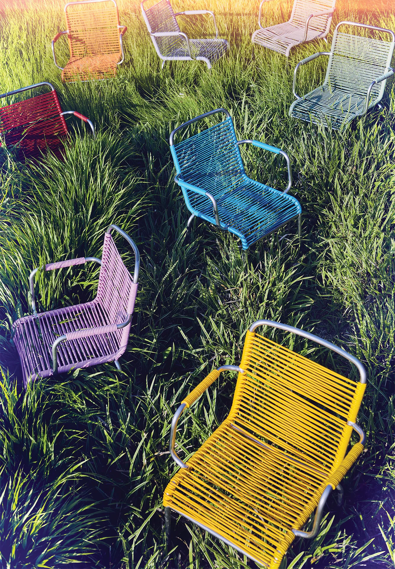 Καρέκλα από αλουμίνιο Mya, Sage green Fiam