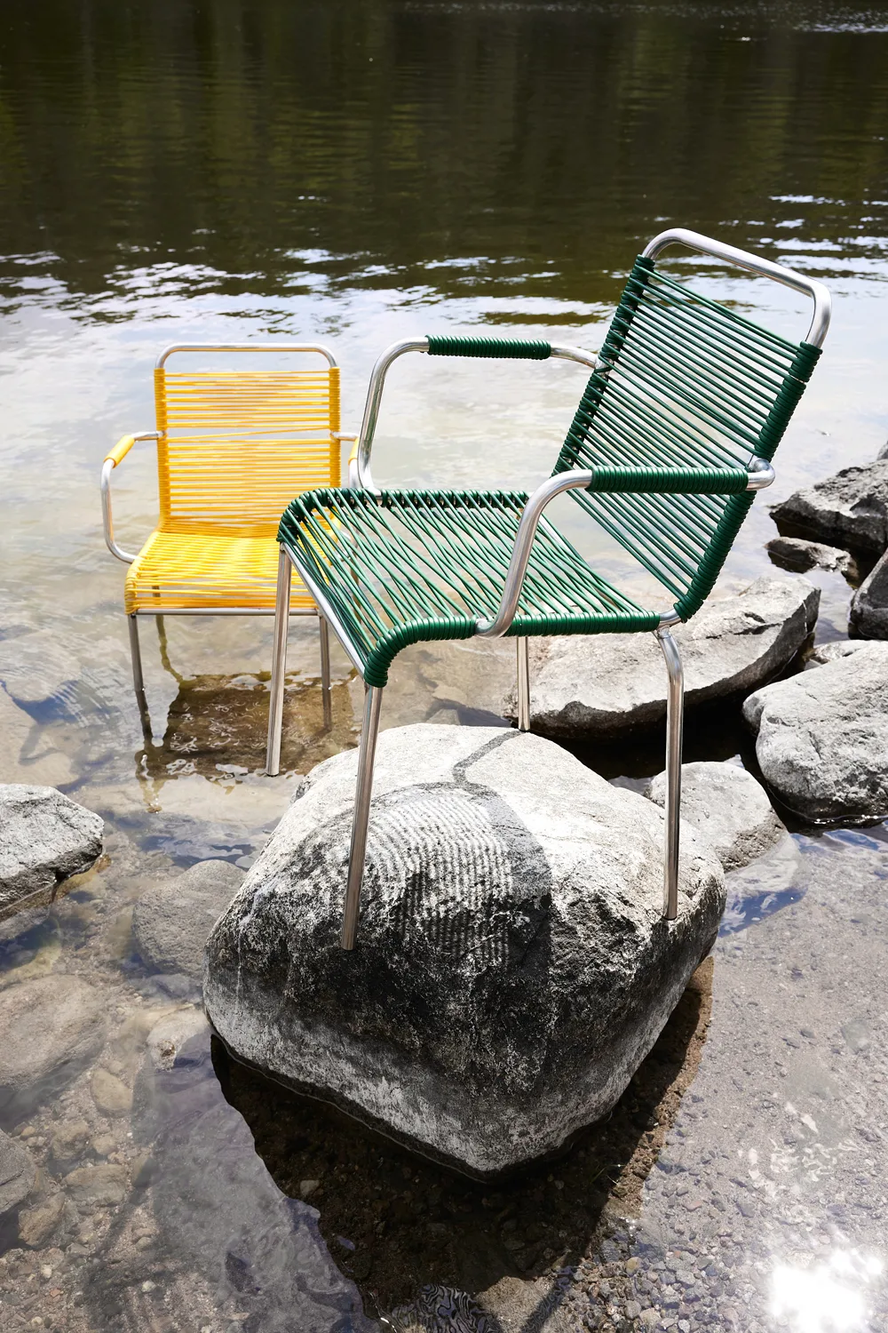 Καρέκλα Mya Spaghetti με μπράτσα, Dark green Fiam